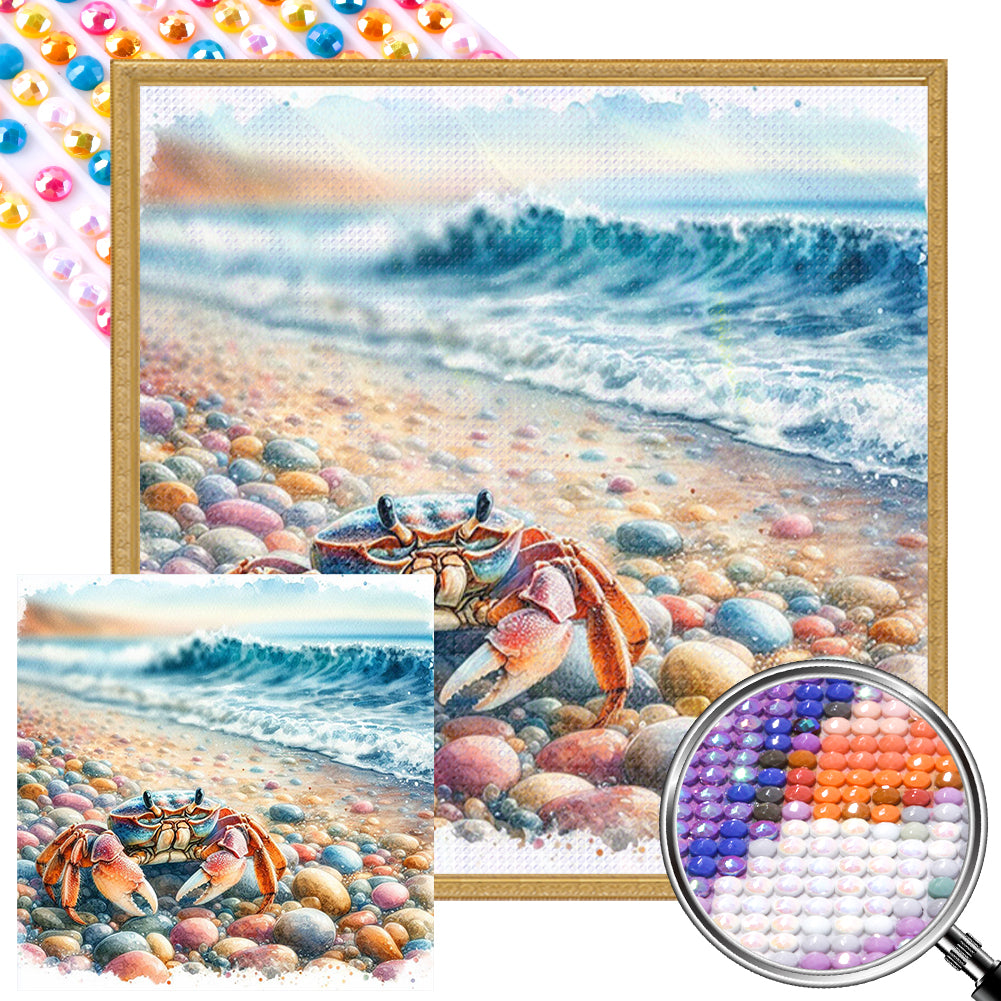 AB Diamond Painting - Full Round - Summer Beach¡¤Crab (40*40CM)