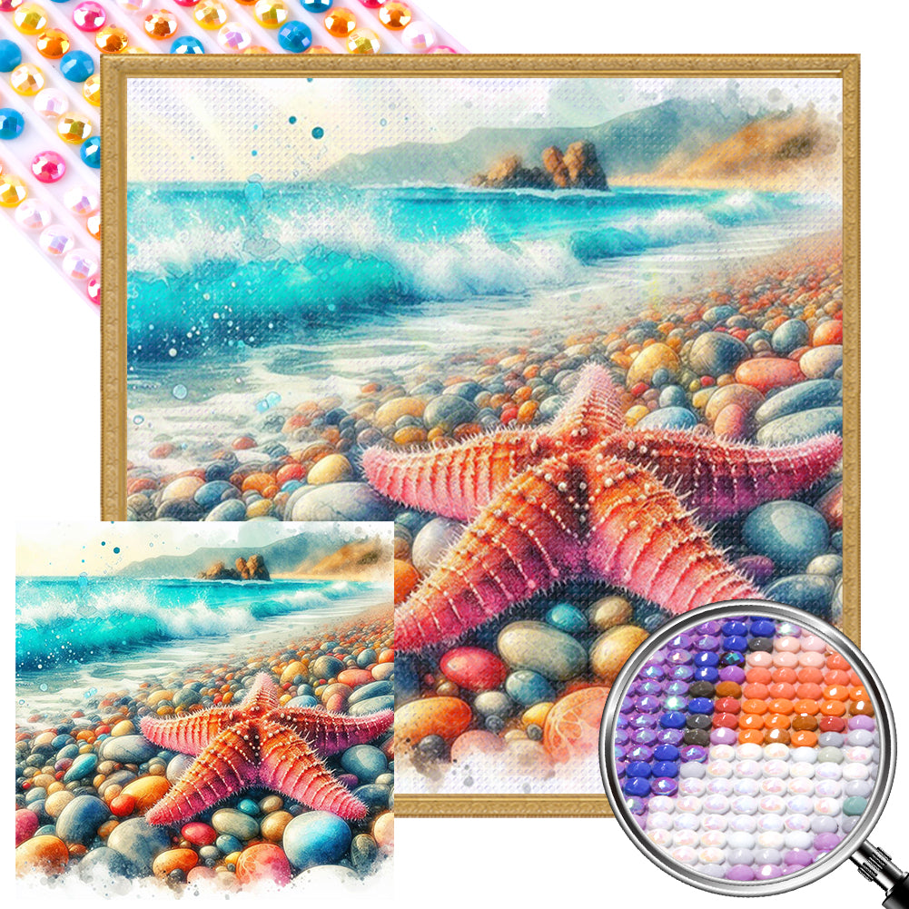 AB Diamond Painting - Full Round - Summer Beach¡¤Starfish (40*40CM)