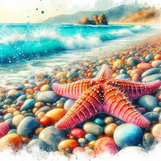 AB Diamond Painting - Full Round - Summer Beach¡¤Starfish (40*40CM)