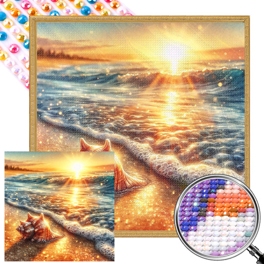AB Diamond Painting - Full Round - Summer Beach¡¤Conch (40*40CM)