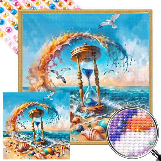 AB Diamond Painting - Full Round - Summer Beach¡¤Hourglass (40*40CM)