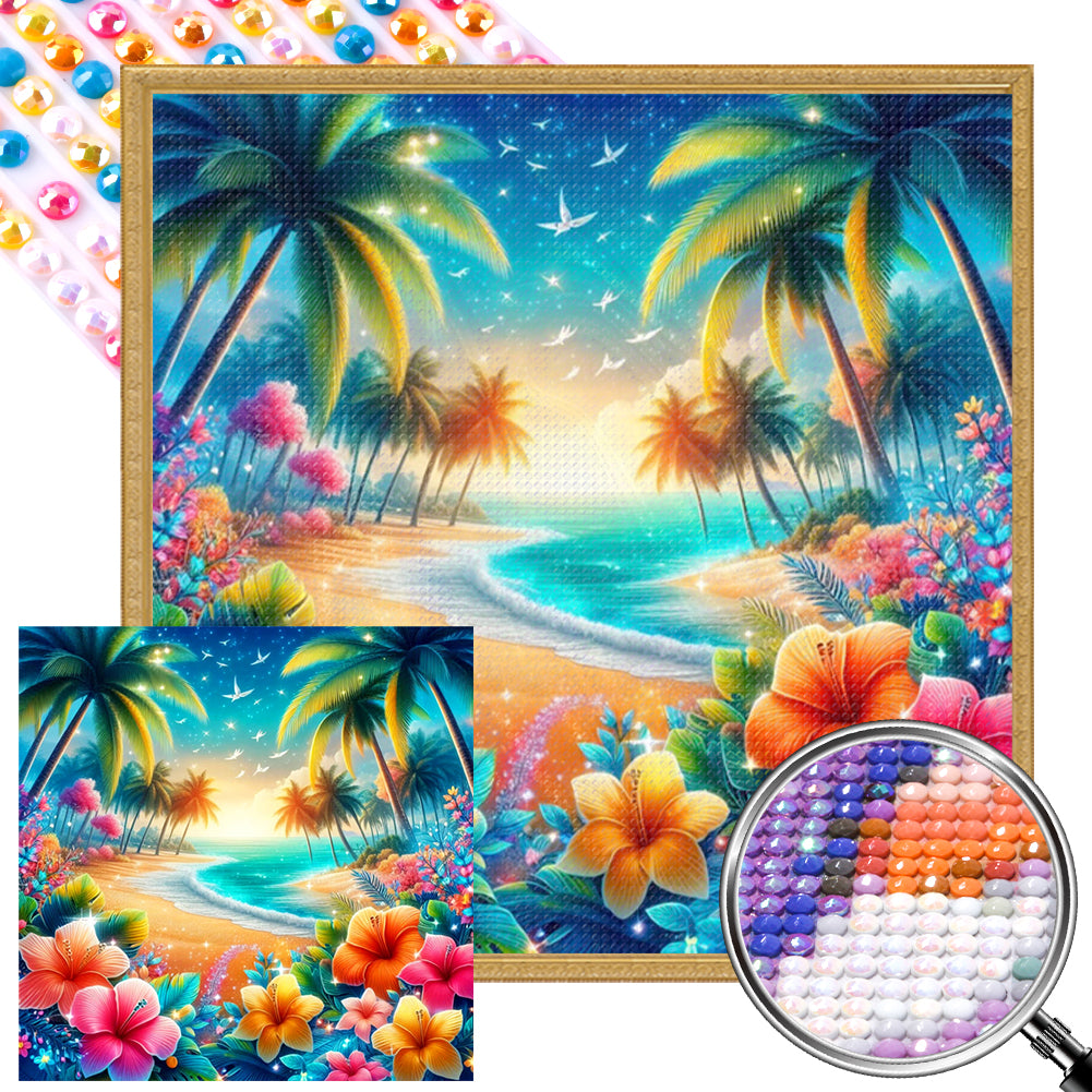AB Diamond Painting - Full Round - Summer Beach¡¤Seaside (40*40CM)