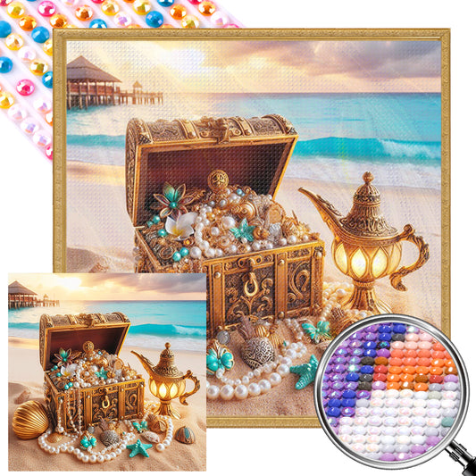 AB Diamond Painting - Full Round - Summer Beach¡¤Treasure Box (40*40CM)