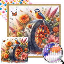 Load image into Gallery viewer, AB Diamond Painting - Full Round - Birds and flowers tires (40*40CM)

