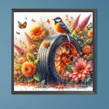 Load image into Gallery viewer, AB Diamond Painting - Full Round - Birds and flowers tires (40*40CM)
