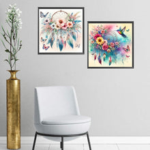 Load image into Gallery viewer, 2pcs AB Diamond Painting - Full Round - Butterfly Hummingbird Dream Catcher (40*40CM)
