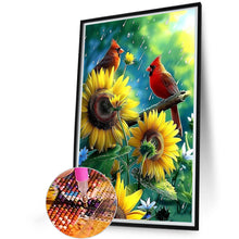 Load image into Gallery viewer, Diamond Painting - Full Round - Sunflower cardinal (40*60CM)
