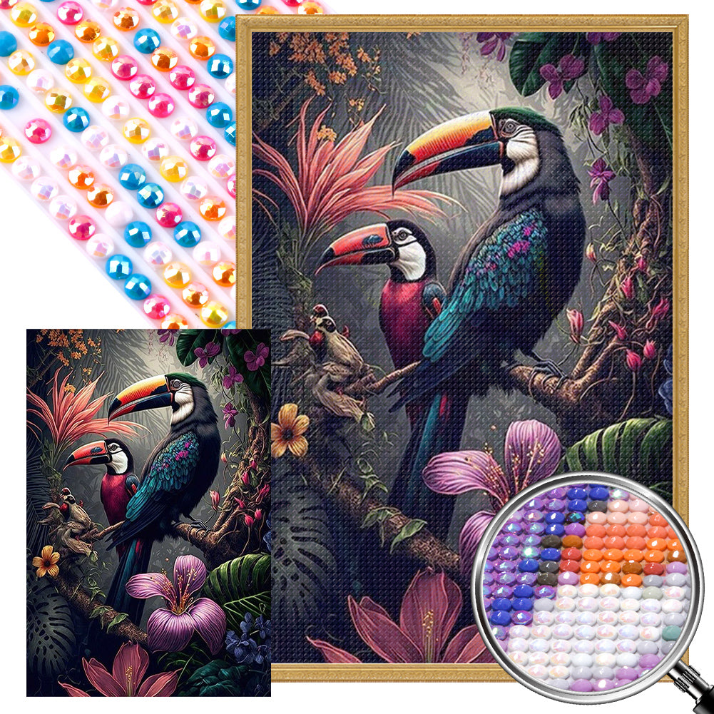 AB Diamond Painting - Full Round - Parrot (40*60CM)