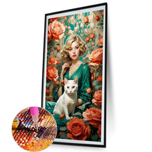 Load image into Gallery viewer, AB Diamond Painting - Full Square - Flower woman (40*70CM)
