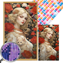 Load image into Gallery viewer, AB Diamond Painting - Full Square - Flower woman (40*70CM)
