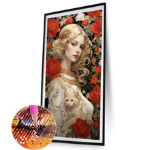 Load image into Gallery viewer, AB Diamond Painting - Full Square - Flower woman (40*70CM)
