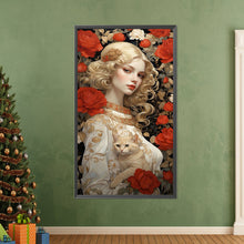 Load image into Gallery viewer, AB Diamond Painting - Full Square - Flower woman (40*70CM)
