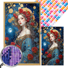 Load image into Gallery viewer, AB Diamond Painting - Full Square - Flower woman (40*70CM)
