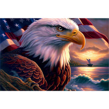 Load image into Gallery viewer, Diamond Painting - Full Round - american eagle by the sea (60*40CM)
