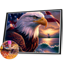 Load image into Gallery viewer, Diamond Painting - Full Round - american eagle by the sea (60*40CM)
