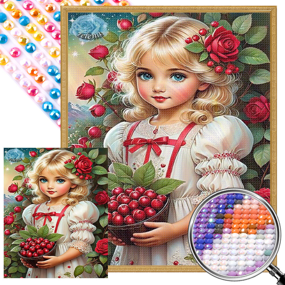 AB Diamond Painting - Full Round - Picking red fruit (40*50CM)