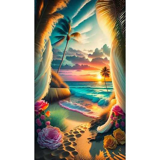 Diamond Painting - Full Round - Beach waves (40*70CM)