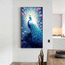 Load image into Gallery viewer, Diamond Painting - Full Round - Beautiful peacock (40*70CM)
