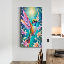 Load image into Gallery viewer, Diamond Painting - Full Round - Flower hummingbird (40*70CM)
