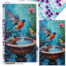 Load image into Gallery viewer, Diamond Painting - Full Round - Birds in the flowerbed (40*70CM)
