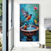 Load image into Gallery viewer, Diamond Painting - Full Round - Birds in the flowerbed (40*70CM)
