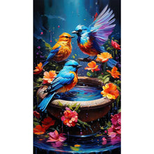 Load image into Gallery viewer, Diamond Painting - Full Round - Birds in the flowerbed (40*70CM)
