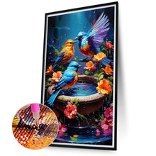 Load image into Gallery viewer, Diamond Painting - Full Round - Birds in the flowerbed (40*70CM)
