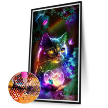 Load image into Gallery viewer, Diamond Painting - Full Round - Butterfly and kitten (40*70CM)
