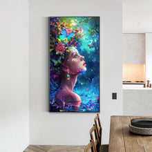 Load image into Gallery viewer, Diamond Painting - Full Round - Ocean butterfly woman (40*70CM)
