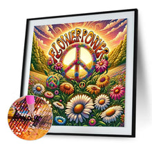Load image into Gallery viewer, Diamond Painting - Full Round - Flowers and love and peace (30*30CM)
