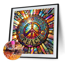 Load image into Gallery viewer, Diamond Painting - Full Round - Flowers and love and peace (30*30CM)
