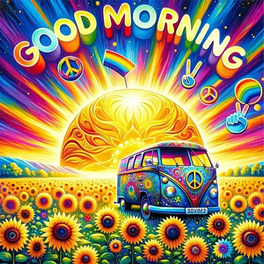 Diamond Painting - Full Round - Colorful house (40*40CM)