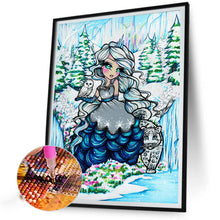 Load image into Gallery viewer, AB Diamond Painting - Full Round - Girl and snow creatures in the snow (40*50CM)
