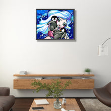 Load image into Gallery viewer, AB Diamond Painting - Full Round - Snow girl and little penguin (50*40CM)
