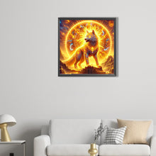 Load image into Gallery viewer, AB Diamond Painting - Full Round - Crossing the Flame Wolf (30*30CM)
