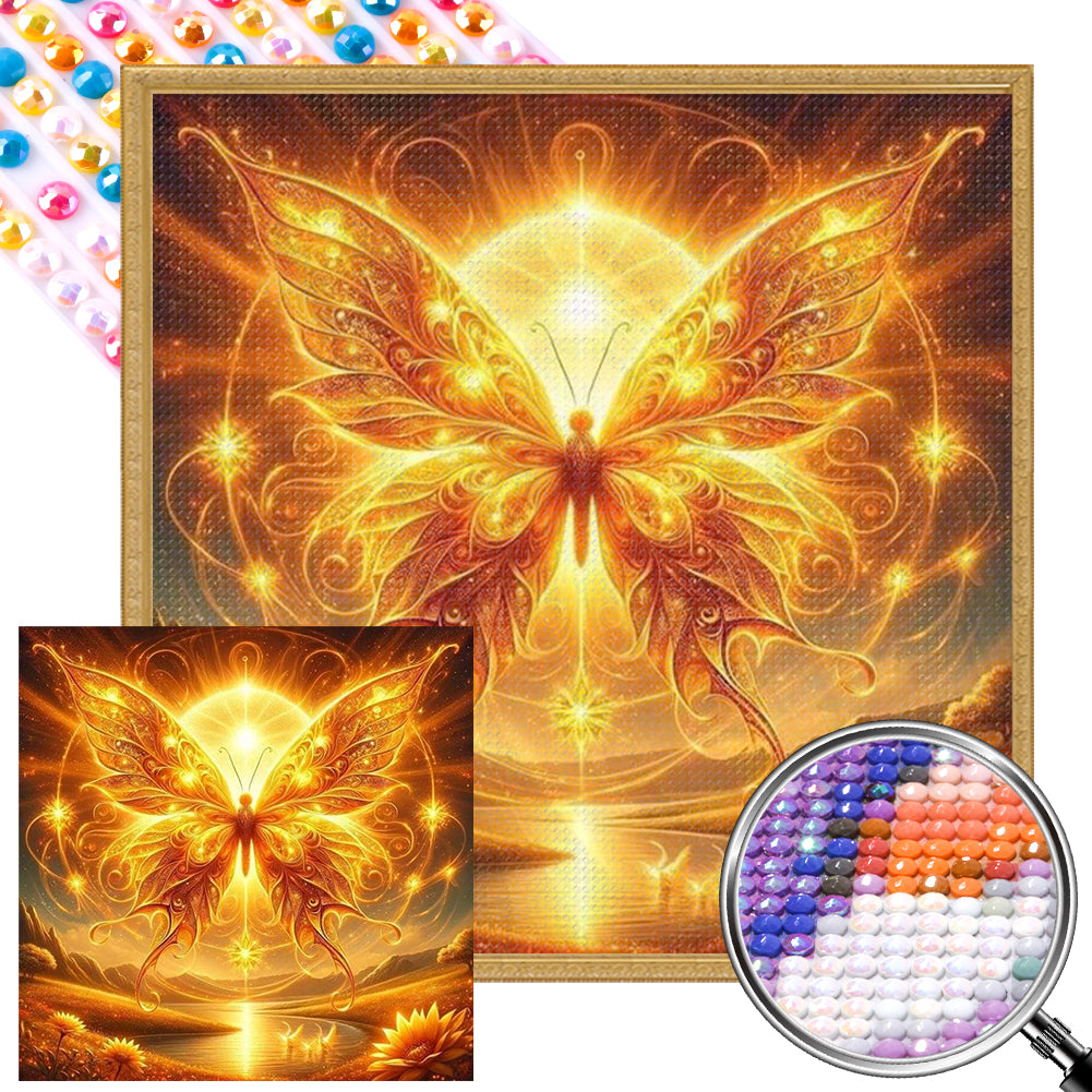AB Diamond Painting - Full Round - Through the Flame Butterfly (30*30CM)