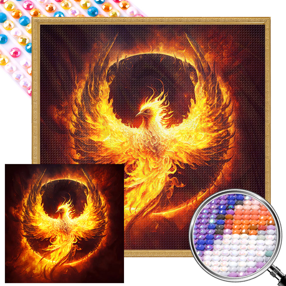 AB Diamond Painting - Full Round - Through the Flame Phoenix (30*30CM)