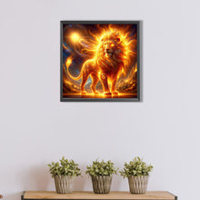 Load image into Gallery viewer, AB Diamond Painting - Full Round - Crossing the Flame Lion (30*30CM)
