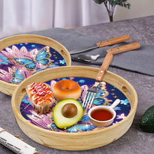 Load image into Gallery viewer, Wooden Cartoon Round Diamond Decorative Serving Tray for Desk Coffee Table
