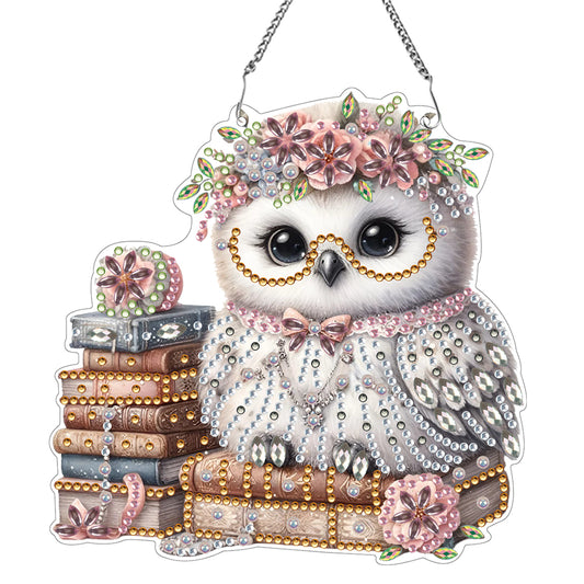 Double Sided Acrylic Owl Diamond Painting Hanging Pendant Diamond Painting Decor