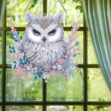 Load image into Gallery viewer, Double Sided Acrylic Owl Diamond Painting Hanging Pendant Diamond Painting Decor

