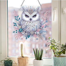 Load image into Gallery viewer, Double Sided Acrylic Owl Diamond Painting Hanging Pendant Diamond Painting Decor
