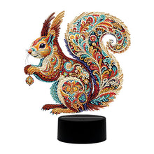 Load image into Gallery viewer, Animal Diamond Painting Night Light 5D DIY Diamond Painting Lamp (Squirrel)
