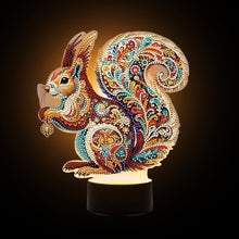 Load image into Gallery viewer, Animal Diamond Painting Night Light 5D DIY Diamond Painting Lamp (Squirrel)
