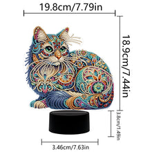 Load image into Gallery viewer, Animal Diamond Painting Night Light 5D DIY Diamond Painting Lamp (Cat)
