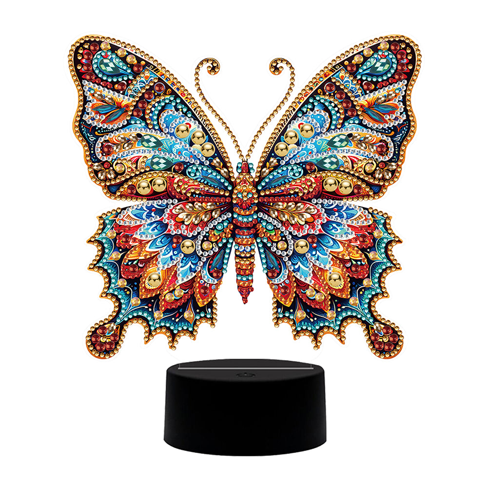 Animal Diamond Painting Night Light 5D DIY Diamond Painting Lamp (Butterfly)