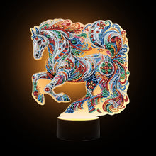 Load image into Gallery viewer, Animal Diamond Painting Night Light 5D DIY Diamond Painting Lamp (Horse)
