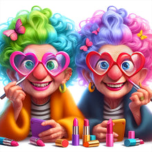 Load image into Gallery viewer, Diamond Painting - Full Round - Funny old lady (40*40CM)

