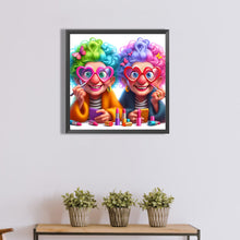 Load image into Gallery viewer, Diamond Painting - Full Round - Funny old lady (40*40CM)
