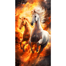 Load image into Gallery viewer, Diamond Painting - Full Round - Two horses (40*70CM)
